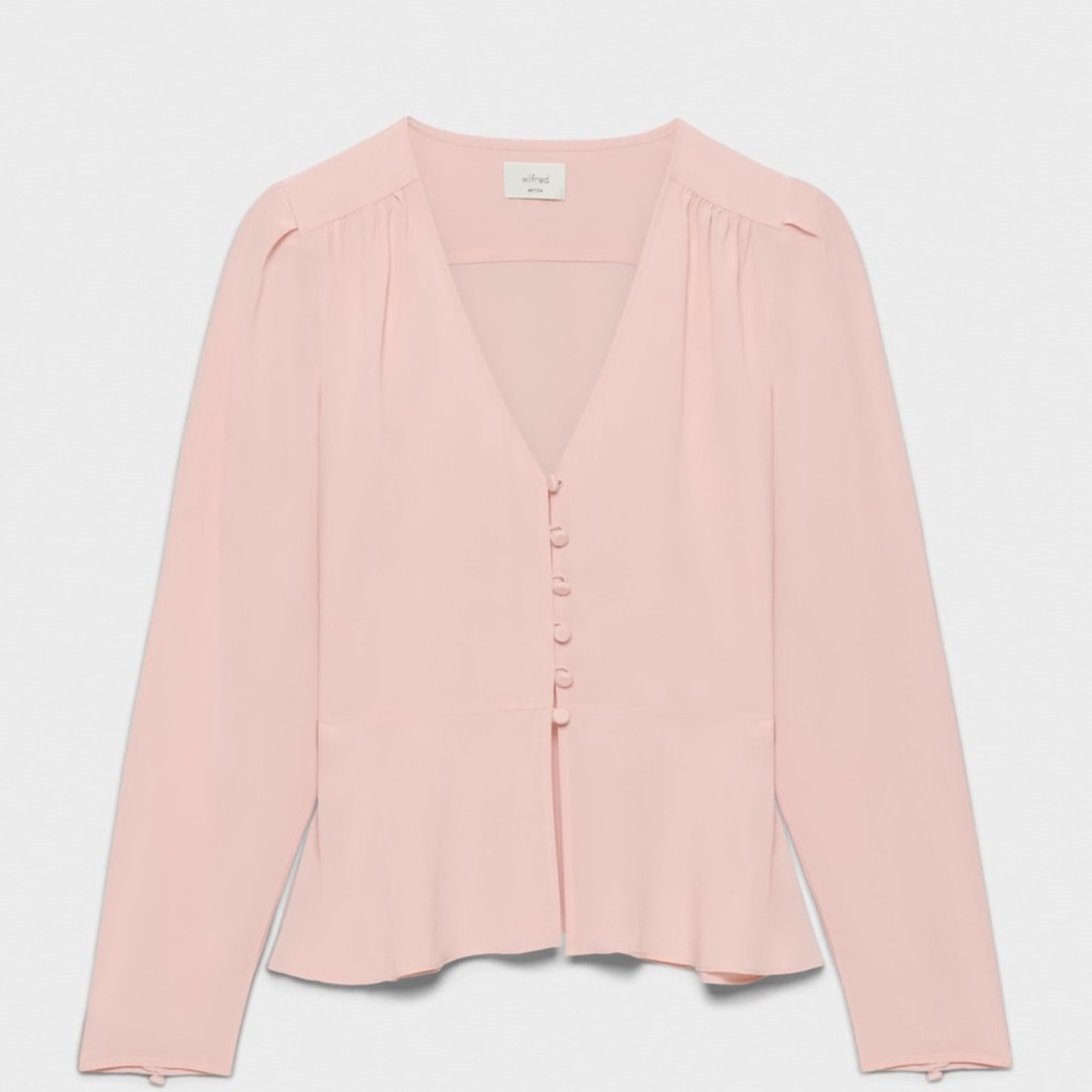 Wilfred Suzette Silk Blouse in Bow Pink